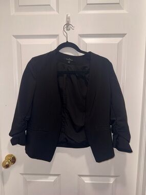 Love Tree Black Open-Front Women's Blazer